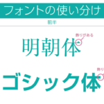 フォント、使い分けていますか？（前半）