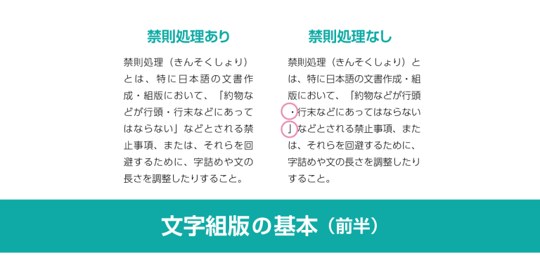 禁則処理とは何か 文字組版の基本 前半 マニュアル制作と動画制作の平プロモート