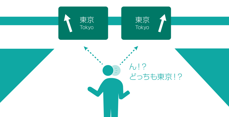 高速道路の不思議な看板